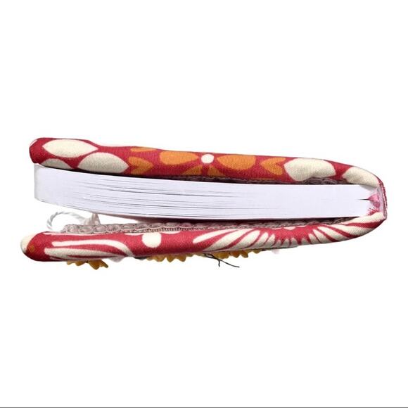 Hand-Made Floral Journal Fabric Red White & Yellow Daisy Hand Made - Picture 8 of 8